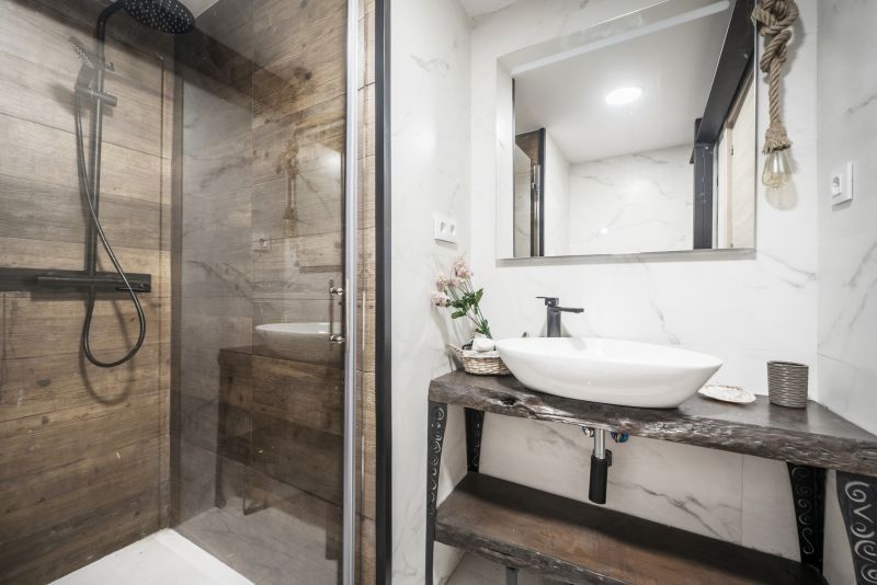 Walk-In Shower with Rainfall Head